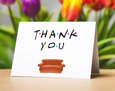 Friends Thank You Card Template Friends Tv Show Thank You Card