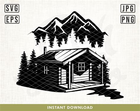 Cabin Svg Log Cabin Svg Camping Lodge Svg Outdoor Svg Etsy Canada