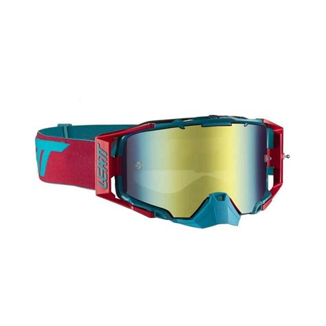 Maschera Moto Cross Enduro Leatt VELOCITY 6 5 Iriz Ink Rosso Teal Lente