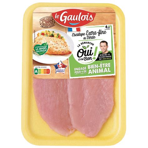 Le Gaulois Escalope De Dinde Extra Fine Pi Ces G Pas Cher Auchan Fr