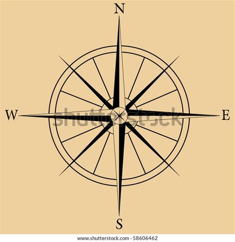 Vector Image Compass Rose Stock Vector Royalty Free 58606462 Shutterstock