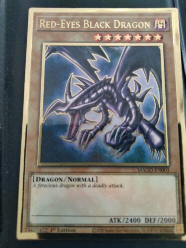 Red Eyes Black Dragon Mago En St Edition Maximum Gold Rare Nm Yu Gi