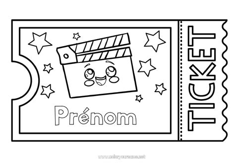 Coloriage n3152 Cinéma Ticket