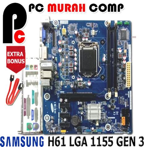 Jual Motherboard Mainboard INTEL LGA 1155 H61 OEM Suport IVY Gen3 Di