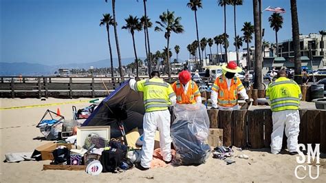 Venice Pier Homeless Encampment Clean Up Youtube