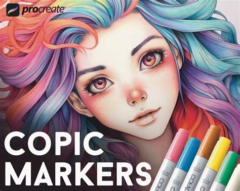 30 Copic Markers Brushset For Procreate Marker Digital Brushes Procreate Manga Brushes