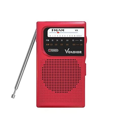 Vondior Portable Am Fm Pocket Radio Battery Operated Long Lasting