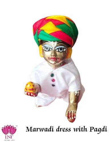 Material Cotton Laddu Gopal Ji Marwadi Dress With Pagdi For Home At