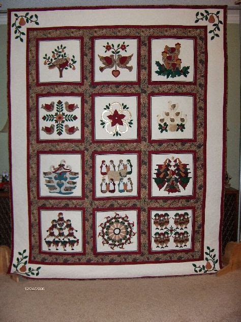 12 Days Of Christmas Quilt Christmas Quilt Patterns Quilts Twelve