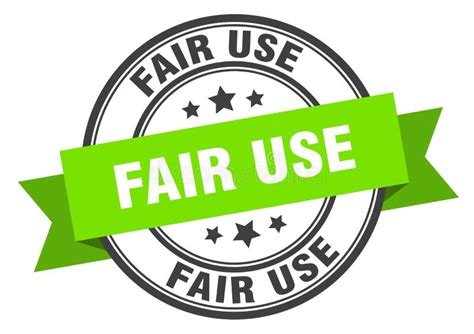 Fair Use Label Ronde Band Voor Eerlijk Gebruik Vector Illustratie