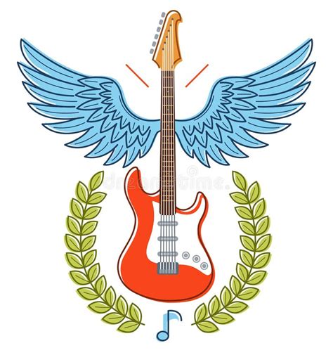 Classic Guitar White Wings Stock Illustrations 54 Classic Guitar