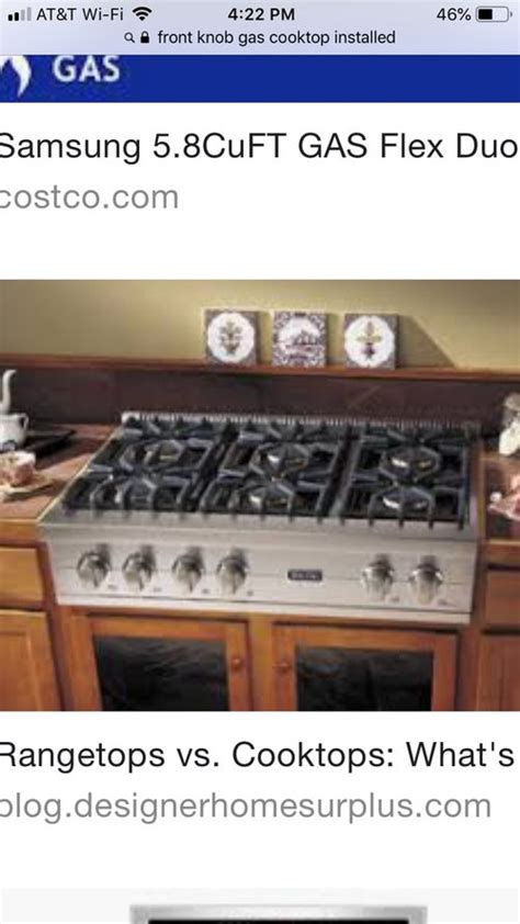 Front Knob Gas Cooktop Installation