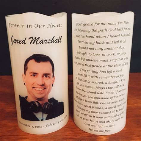 Memorial Candle two sided Personalized Candle | Etsy Fake Candles Diy ...