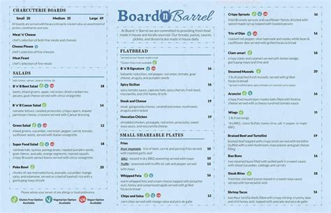 Online Menu Of Board N Barrel Restaurant Peace River Alberta T8S 1J2