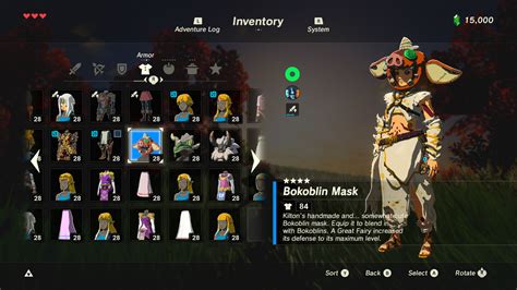 Zeldas Ballad Upgradeable Armor Rebalance Ar28 The Legend Of Zelda Breath Of The Wild Wiiu