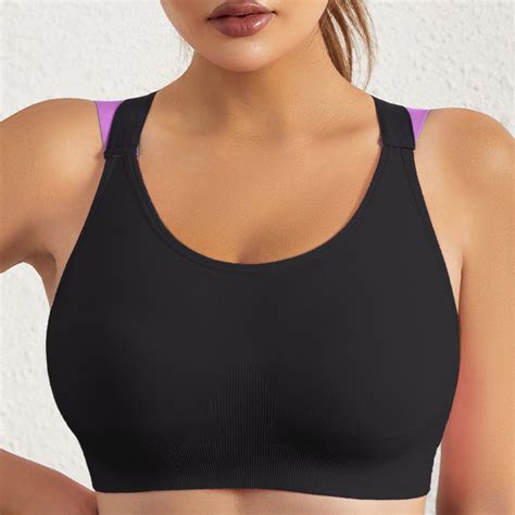 Peaskjp Sports Bras Womens High Neck Longline Sports Bra U Back Padded