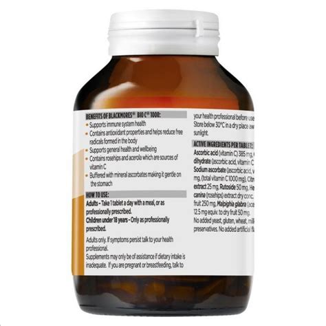 Blackmores Vitamin Cold Relife Bio C 1000mg High Potency Formula 150