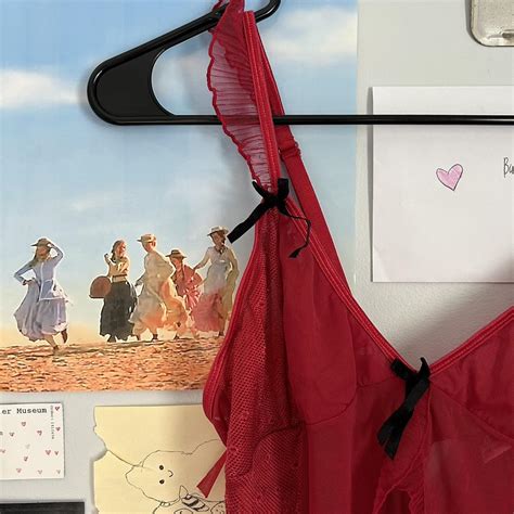 Red Lingerie Top Dress Size Xl Adjustable Bra Strap Depop