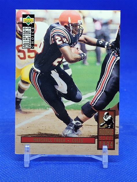 1994 Collector S Choice Football Card 14 Marshall Faulk RC EBay