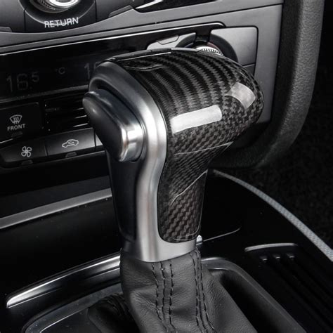 Carbon Fiber Gear Shift Knob Cover Fit Left Right Hand Drive Car