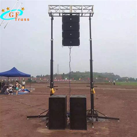 Line Array Crank Stand Lighting Truss Lift Tower For Hanging Lighting