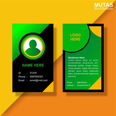 Jual Jasa Desain Id Card Minimalis Soft File Design Only Shopee