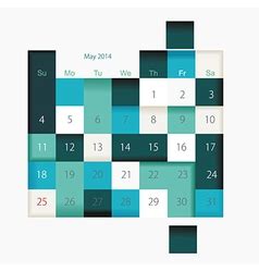 Daily planner choose date and month Royalty Free Vector