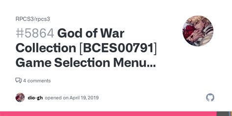 God Of War Collection BCES00791 Game Selection Menu Regression