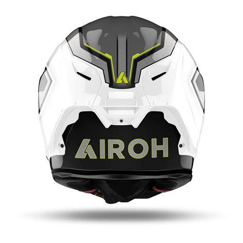 Kask Integralny Airoh Gp S Rush White Yellow Gloss Bia Y Ty