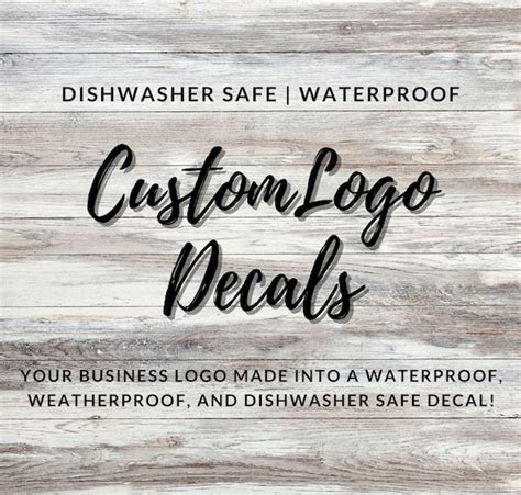 Dishwasher Safe Custom Logo Sticker/decal Waterproof - Etsy