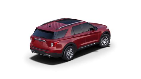 New Rapid Red Metallic Tinted Clearcoat 2021 Ford Explorer Limited Rwd