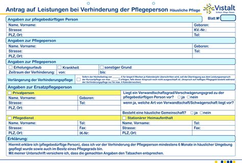 Selbstauskunft Zum Antrag Auf Leistungen Der Pflegeversicherung