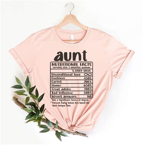 Aunt Nutritional Facts Svg Funny Aunt Svg Nutrition Fact Sheet Cool