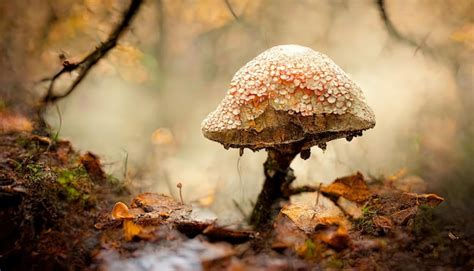 Boletus Edulis O Cep Hongo Silvestre Comestible En Un Bosque Ai