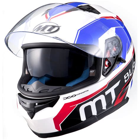 MT Blade SV SuperR Blue Red White Motorcycle Helmet ACU Gold Race Bike ...