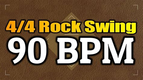 90 Bpm Rock Swing 44 Drum Track Metronome Drum Beat Youtube