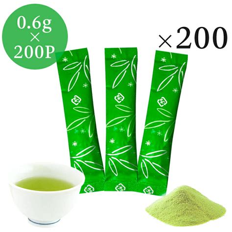 【楽天市場】業務用インスタント煎茶 スティック 06g×200p 粉末茶 パウダー茶 粉茶 粉末緑茶 スティック：日本茶専門店松田園 楽天市場店