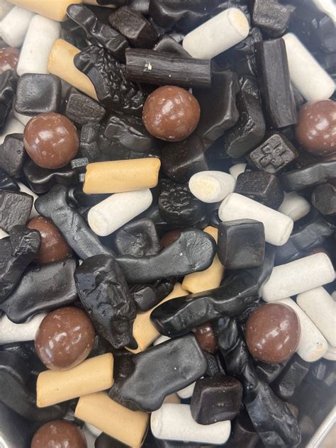 Mixed European Black Liquorice Mix 100g | Curious Candy