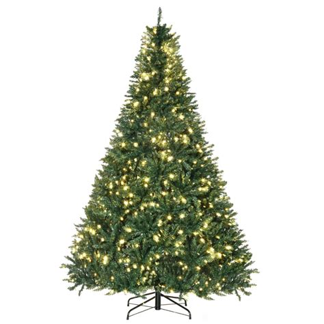 HOMCOM Sapin de Noël Artificiel Lumineux 2154 Branches 700 LED Lumière