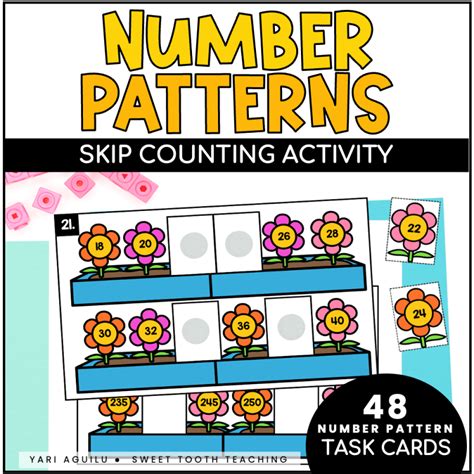 Spring Number Patterns And Skip Counting Task Cards