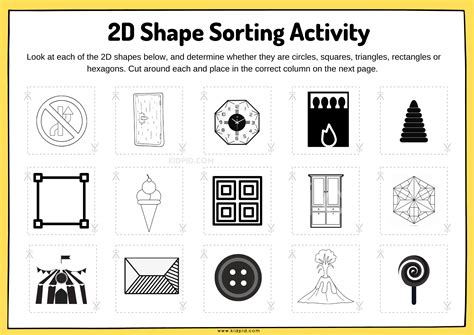 2d Shape Sorting Worksheet Kidpid