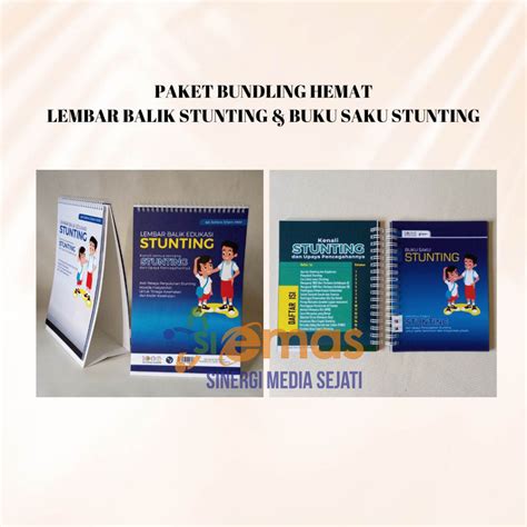 Jual Paket Lembar Balik Stunting Buku Saku Stunting Bundling Lembar