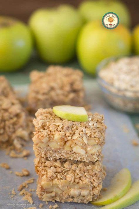 Barritas De Avena Y Manzana Barras De Avena Rollos De Manzana Y