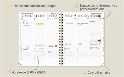 POPRUN Agenda 2024 Semainier 25 5 X 21 5 Cm Planner Vertical 12 Mois