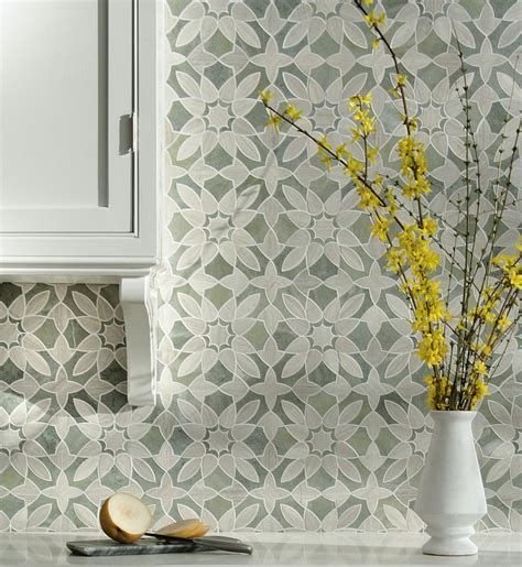 Kitchen Backsplash Flower Tile Backsplash Mosaic Backsplash