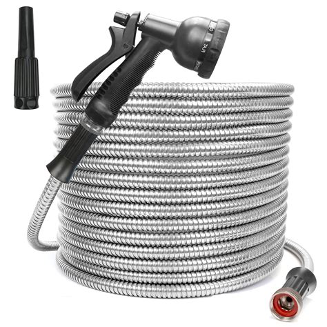 Amazon Flantor Garden Hose 304 Stainless Steel Water Hose 50ft