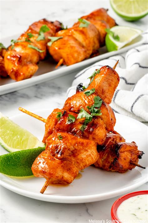 Air Fryer Barbecue Chicken Kabobs