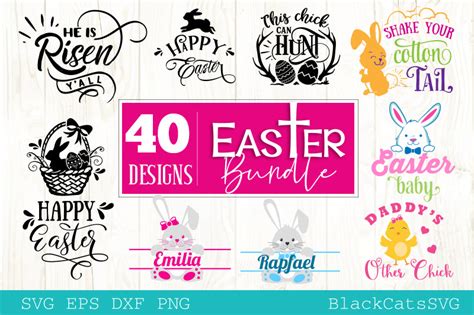 Easter Bundle Svg 40 Designs Blackcatssvg