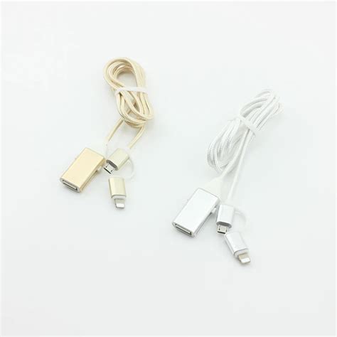 2 In 1 Usb Otg Cable,Usb Otg Adapter For Iphone 5/apple/ipad Mini - Buy Usb Otg Cable,Usb Otg ...