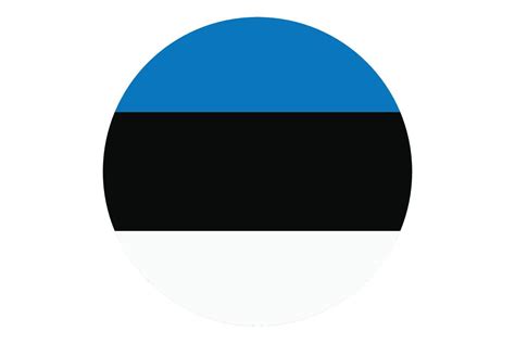 Circle Flag Vector Of Estonia Vector Art At Vecteezy